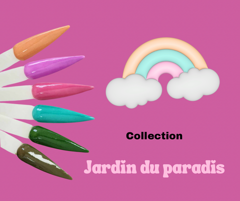 Collection de poudres de couleurs pour les ongles Jardin du paradis