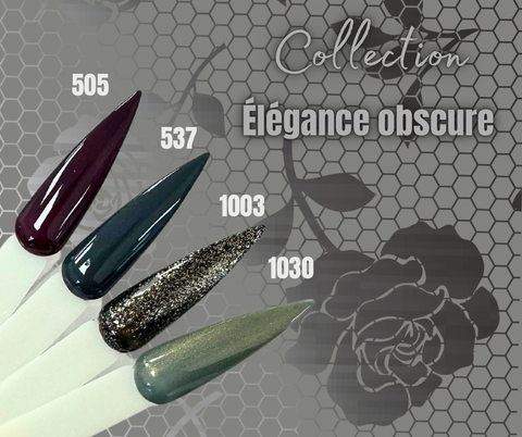 Collection Élégance obscure Vernis gel Uv/Led 2/25$ ou 4/49$