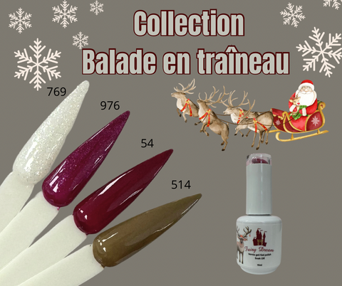 Collection promenade en traîneau Vernis gel Uv/Led 2/25$ ou 4/49$