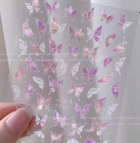Autocollant Papillon Holographique