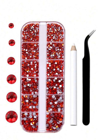 Strass pour les ongles rouge