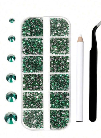 Strass pour les ongles vert