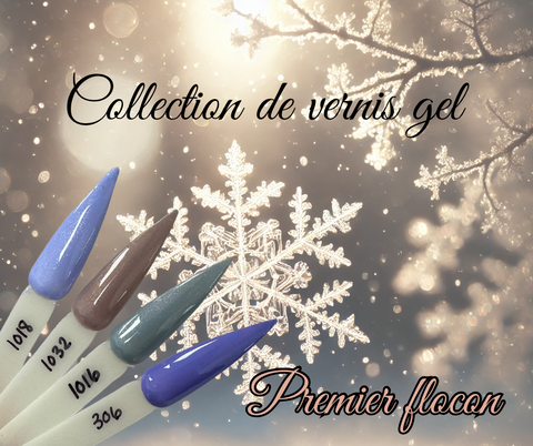 Premier flocon collection de vernis gel pour les ongles.