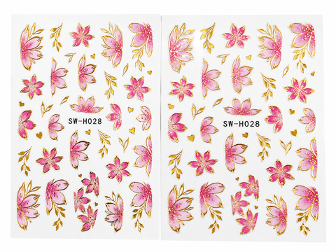 Autocollants 3D fleurs de Sakura