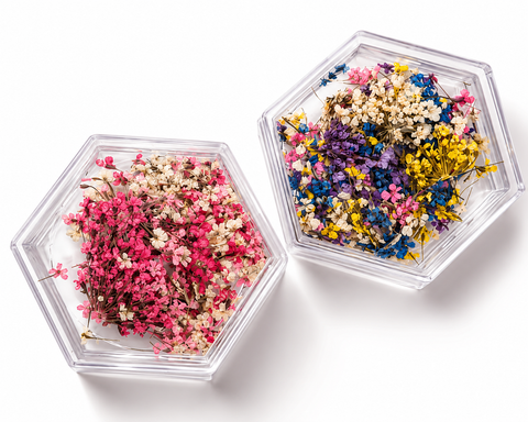 Fleurs séchées pour nail art